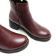 BOTINES DE PIEL BURDEOS CON CREMALLERA DELIA PORRONET - Querol online