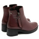 BOTINES DE PIEL BURDEOS CON CREMALLERA DELIA PORRONET - Querol online