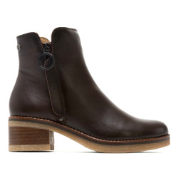 BOTINES DE PIEL MOKA CON CREMALLERA DELIA PORRONET - Querol online