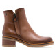 BOTINES DE PIEL TAUPE CON CREMALLERA DELIA PORRONET - Querol online