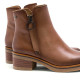 BOTINES DE PIEL TAUPE CON CREMALLERA DELIA PORRONET - Querol online