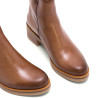 BOTINES DE PIEL TAUPE CON CREMALLERA DELIA PORRONET