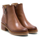 BOTINES DE PIEL TAUPE CON CREMALLERA DELIA PORRONET - Querol online
