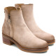 BOTINES DE PIEL ARENA CON CREMALLERA DIANA PORRONET - Querol online