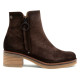 BOTINES DE PIEL MOKA CON CREMALLERA DIANA PORRONET - Querol online