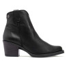 BOTINES COWBOY DE PIEL NEGRO CON CREMALLERA FRIDA PORRONET