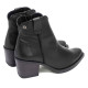 BOTINES COWBOY DE PIEL NEGRO CON CREMALLERA FRIDA PORRONET - Querol online