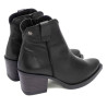 BOTINES COWBOY DE PIEL NEGRO CON CREMALLERA FRIDA PORRONET