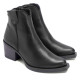 BOTINES COWBOY DE PIEL NEGRO CON CREMALLERA FRIDA PORRONET - Querol online