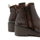 BOTINES DE PIEL CON CUÑA Y CREMALLERA MOKA ELSA PORRONET - Querol online