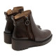 BOTINES DE PIEL CON CUÑA Y CREMALLERA MOKA ELSA PORRONET - Querol online