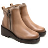 BOTINES DE PIEL CON CUÑA Y CREMALLERA TAUPE ELSA PORRONET