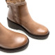 BOTINES DE PIEL CON CUÑA Y CREMALLERA TAUPE ELSA PORRONET - Querol online