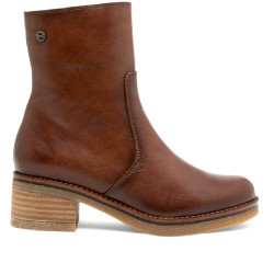 BOTINES DE PIEL CUERO CON CREMALLERA DENISE PORRONET - Querol online