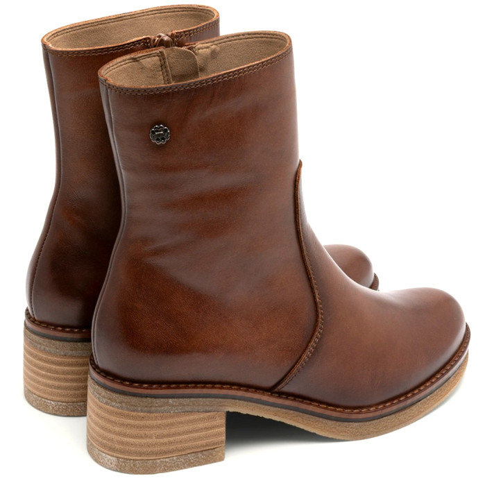 BOTINES DE PIEL CUERO CON CREMALLERA DENISE PORRONET - Querol online