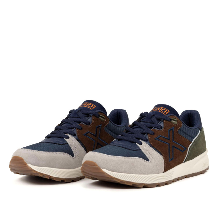 Zapatillas deportivas Munich 1030 81 azules, marrones y verdes - Querol online