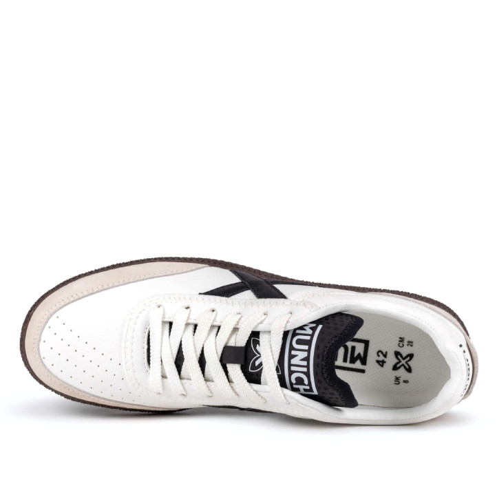 Zapatillas deportivas Munich rumba 02 blancas y negras - Querol online
