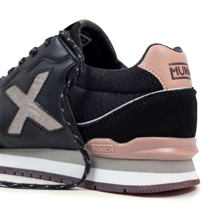 Zapatillas urban Munich dash wmn 266 negras y rosas - Querol online