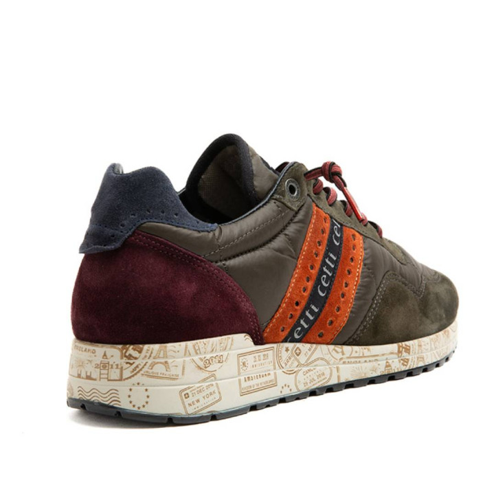 Zapatos sport Cetti ante kaki con cordón elástico - Querol online