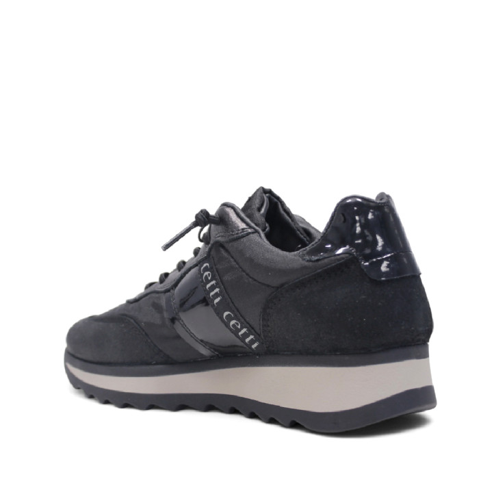 Sabatilles urban Cetti metal mesh negres amb cordó elàstic - Querol online