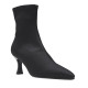 Botines tacón Miss Elastic negros de lycra efecto calcetín con tacón fino - Querol online
