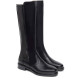 Botas planas Nero Giardini negras de piel fabricadas con material técnico y con cremallera interior - Querol online
