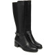 Botas tacón Nero Giardini negras de piel y tejido con hebilla decorativa - Querol online