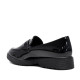 Zapatos planos negros efecto charol de corte clásico sin cordones - Querol online