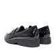 Zapatos planos negros efecto charol de corte clásico sin cordones - Querol online