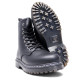 Botines planos negros estilo militar con cierrre con cordón y cremallera - Querol online