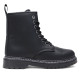 Botines planos negros estilo militar con cierrre con cordón y cremallera - Querol online