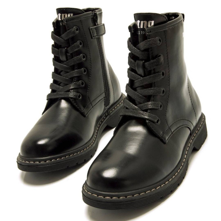 Botines Mustang martina estilo militar con cordones gruesos - Querol online