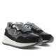 Zapatillas urban Victoria viento metal y glitter negras - Querol online