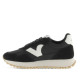 Zapatillas urban Victoria viento nylon y serraje blanca y negra - Querol online