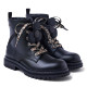 Botins Gioseppo miulliken negres amb flor de possar i treure i animal print - Querol online