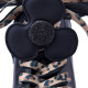 Botines Gioseppo mulliken negras con flor de quita y pon y animal print - Querol online