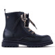 Botins Gioseppo miulliken negres amb flor de possar i treure i animal print - Querol online