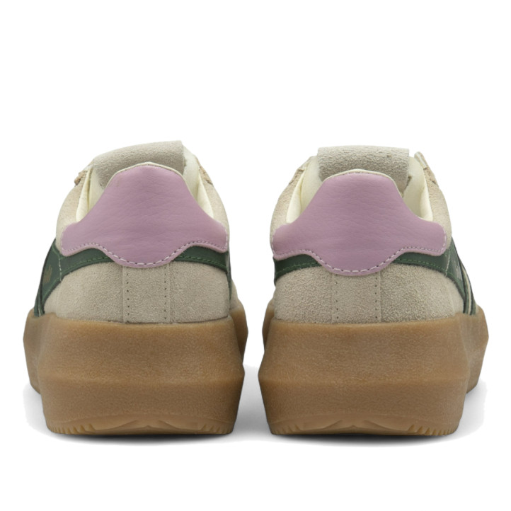 Zapatillas urban Gola athena bone con evergreen, candy y gum para mujer - Querol online