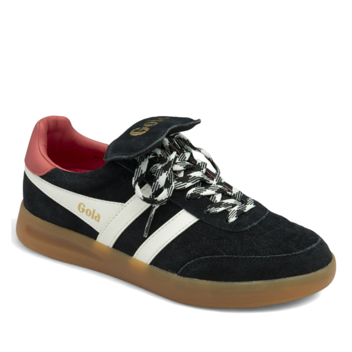 Zapatillas urban Gola stadia'86 black con off white, coral y gum para mujer - Querol online