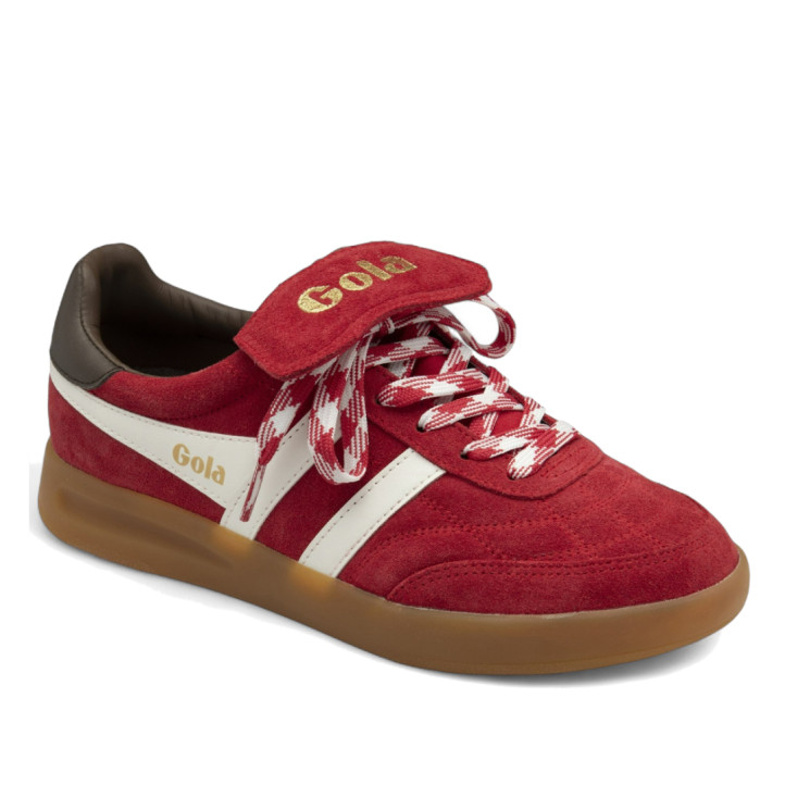 Zapatillas urban Gola stadia'86 red con off white, dark brown y gum para mujer - Querol online
