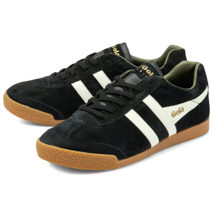 Zapatillas deportivas Gola harrier black con off white y khaki para hombre - Querol online