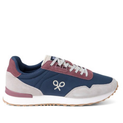 Zapatillas deportivas Silbon running relax multicolor marina con detalles granates - Querol online