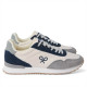 Zapatillas deportivas Silbon running relax milticolor beige con detalles azules - Querol online