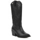 Botas tacón BB Up negras estilo cowboy con relieve en la caña - Querol online
