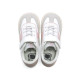 Zapatillas deporte Mustang free blancas con detalles rosas y girses y cierre con velcro respetuosas - Querol online