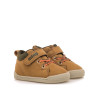 Botines Mustang free baby caramel con velcro y cordón elástico respetuosos