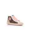 Zapatillas altas Mustang free animal print con cordones rosas y parche lateral respetuosas
