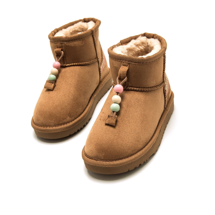 Botines Mustang sky marrones con cuentas de colores estilo australianas - Querol online