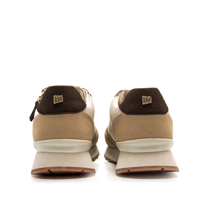 Zapatillas urban Mustang joggo classic en tonos tierra con cremallera lateral - Querol online