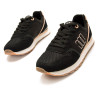 Zapatillas urban Mustang joggo classic negras con detalles en oro rosa